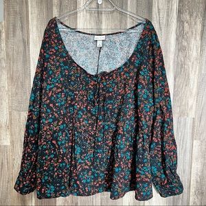 Ava & Vic Floral Top 2X